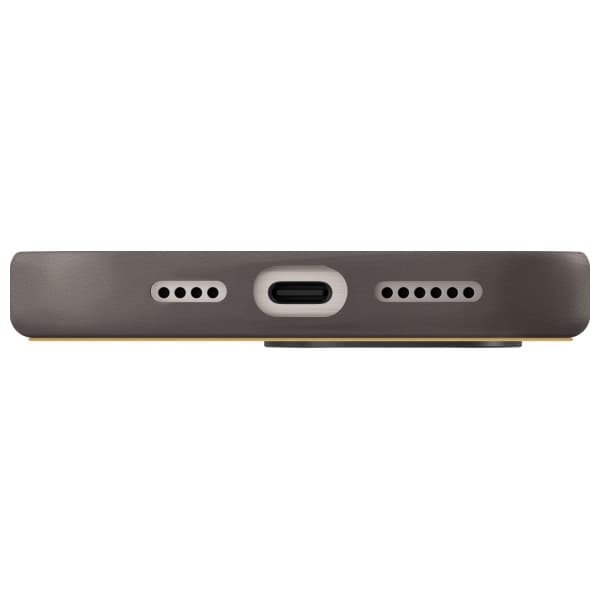 UNIQ Lyden DS iPhone 16 Pro Max 6.9 Magclick -latauskotelo, kelta-harmaa