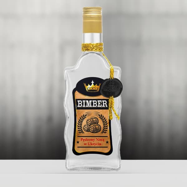 Dekorerad vågflaska 500ml för hembränt Premiumglasflaskor för vodka