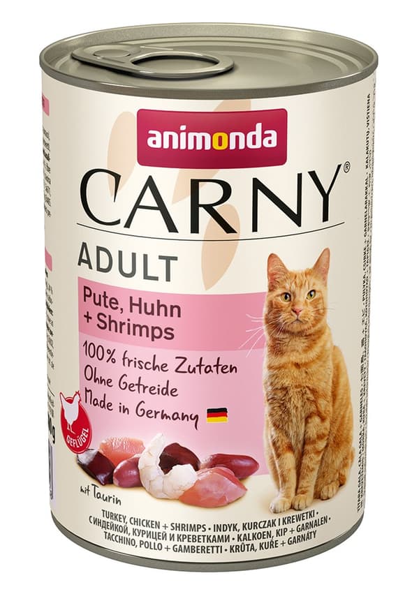 Animonda Carny vådfoder til voksne katte, blanding af 5 smagsvarianter, 10 x 400 g