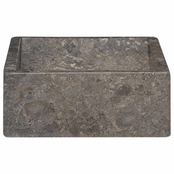 vidaXL Handfat, 45x30x12 cm, Marmor, Högglansgrå
