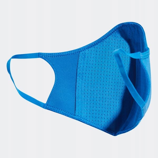 ADIDAS 3-PACK BLÅ MASKER MED LOGOTYP S WLI