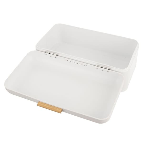 Vit metallbrödbox WHITELINE 42x24x16,5 cm