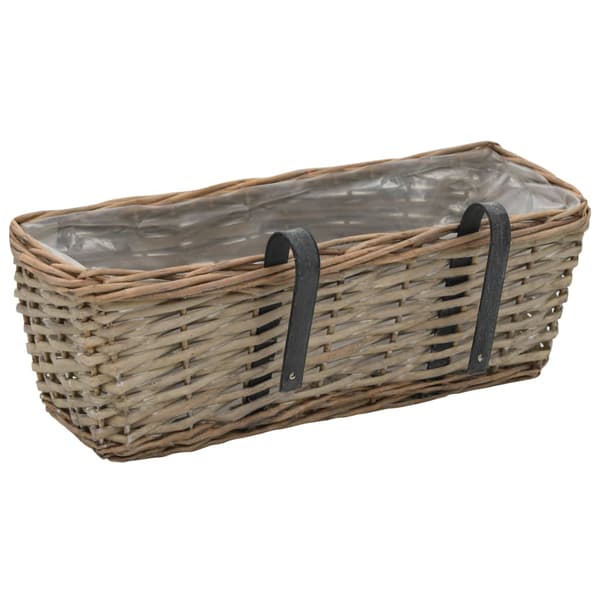 vidaXL Balkongplanter, set om 2, rotting med PE-foder, 40 cm