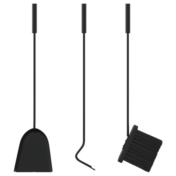 vidaXL 4-delat tillbehörsset för eldstäder 22x59 cm stål