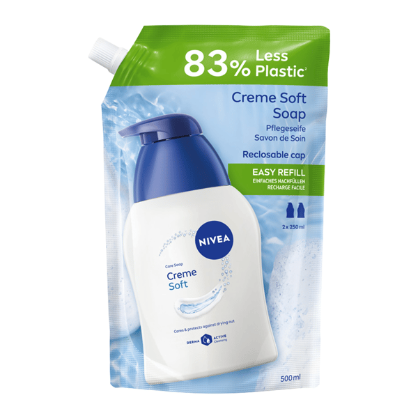 NIVEA Creme Soft cremesæbe i væske - refill 500 ml