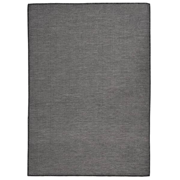 vidaXL Plattvävd utomhusmatta 140x200 cm grå