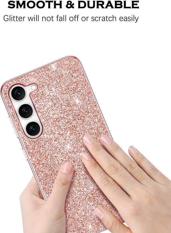 ROSEGOLD ETUI TIL SAMSUNG GALAXY S23+ GLITTER STRONG