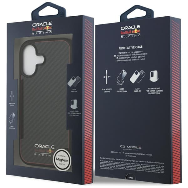 Red Bull Kevlar Logo Matt MagSafe-etui til iPhone 17, sort