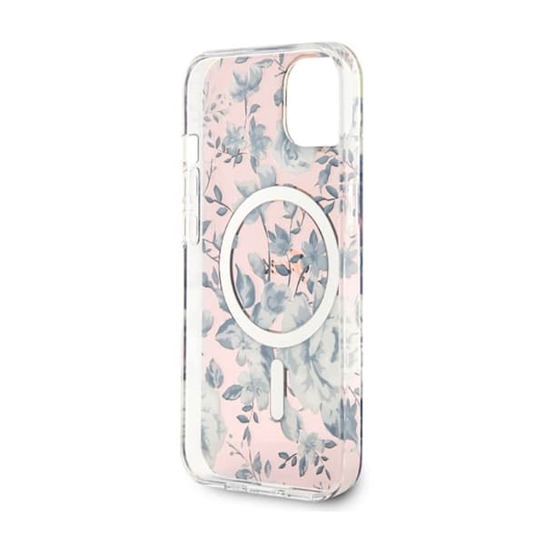 Guess Flower MagSafe - iPhone 14 Plus cover (lyserød)
