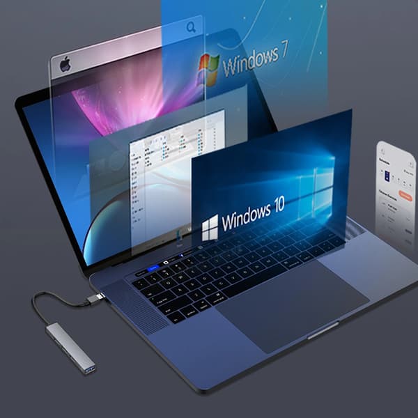 Orico AH-A13 USB-A Hub Dockingstation 1x USB-A 3.0 + 3x USB-A 2.0 - Grå