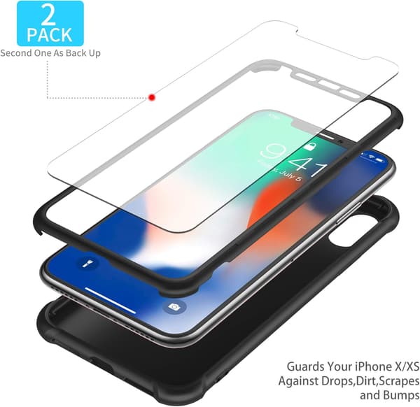 GLASETUG TIL IPHONE XS MAX 6,5' SORT