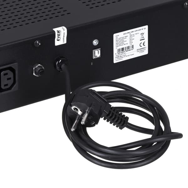 Ever ECO Pro 1200 AVR UPS, 1,2 kVA, musta