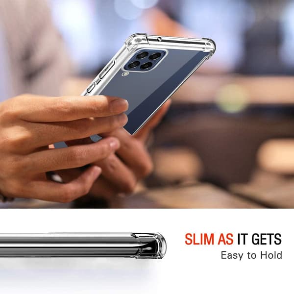 ETUI TIL SAMSUNG GALAXY M53 5G TRANSPARENT + 2xGLAS