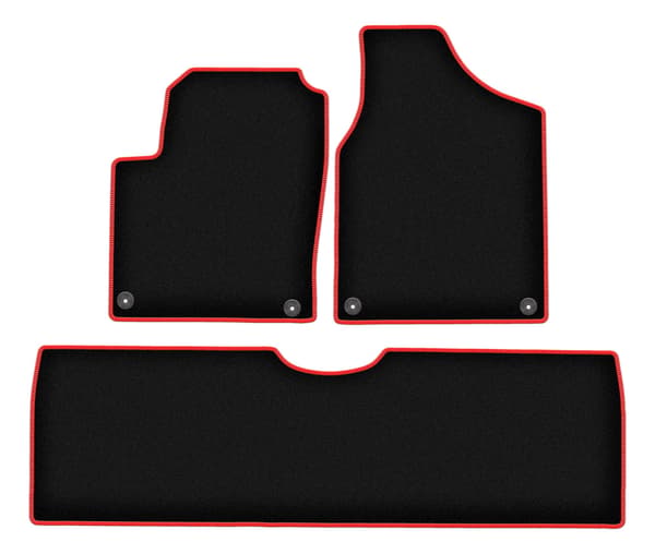 Velourmåtter med rød kant til Ford Galaxy MK1 minivan (1995-2006)