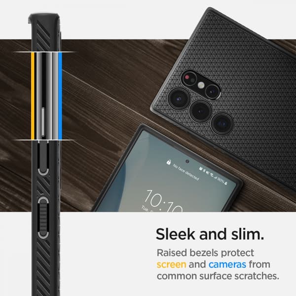 SPIGEN LIQUID AIR GALAXY S22 ULTRA MATTA MUSTA