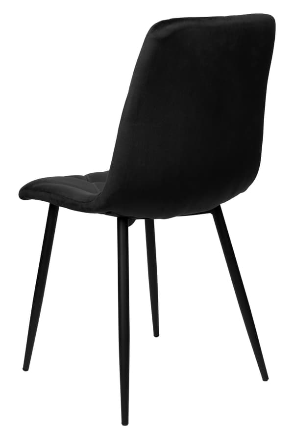 Madison Velvet polstret fløjlsstol, sort