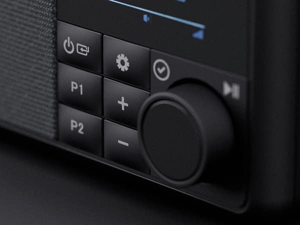PREMIUM Pinell Compact bärbar DAB+/FM Bluetooth väckarklocka batteri 8 timmar
