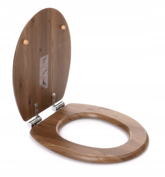MDF TOILETSÆDE 3D MØNSTER LANGSOM LUKNING UNIVERSAL JUSTERING