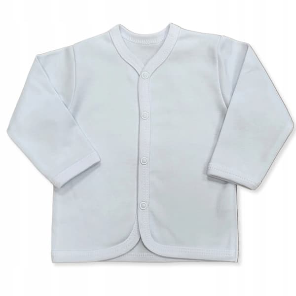KAFTAN 110 T-SHIRT børnebluse med knapper HVID