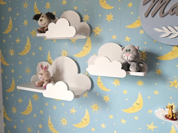 Cloud-hyllor, set om 3, MOLI-Prestige, rundade toppar