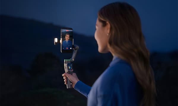 Stativ med stabilisator (Gimbal) DJI Osmo Mobile 8P Advanced Tracking Combo Svart