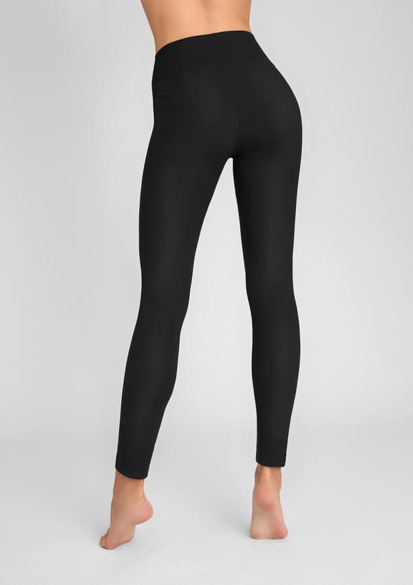 Dameleggings elastiske med bred talje 853 Active Marilyn L sort