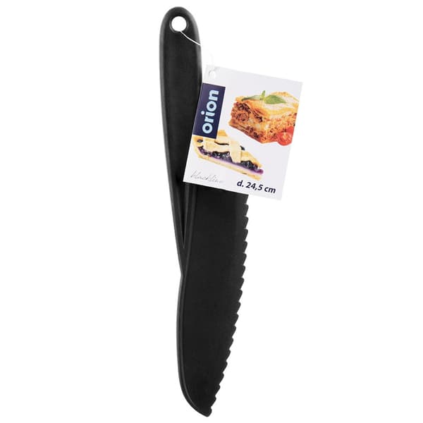 Sort takket kagekniv BLACKLINE 24,5 cm