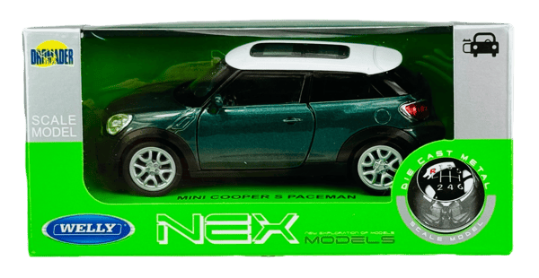 WELLY MINI COOPER S PACEMAN GRÖN 1:34 43685