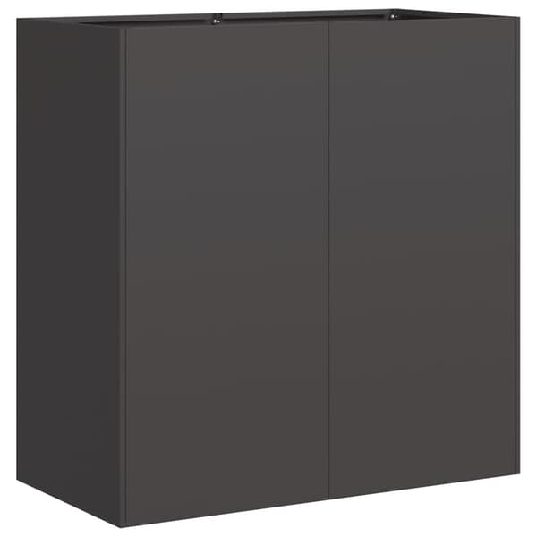 vidaXL urtepotte sort 80x40x80 cm koldvalset stål