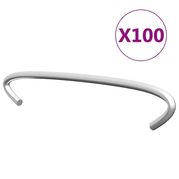 vidaXL Kivikorikoukut, 100 kpl, sinkitty teräs, 10 cm