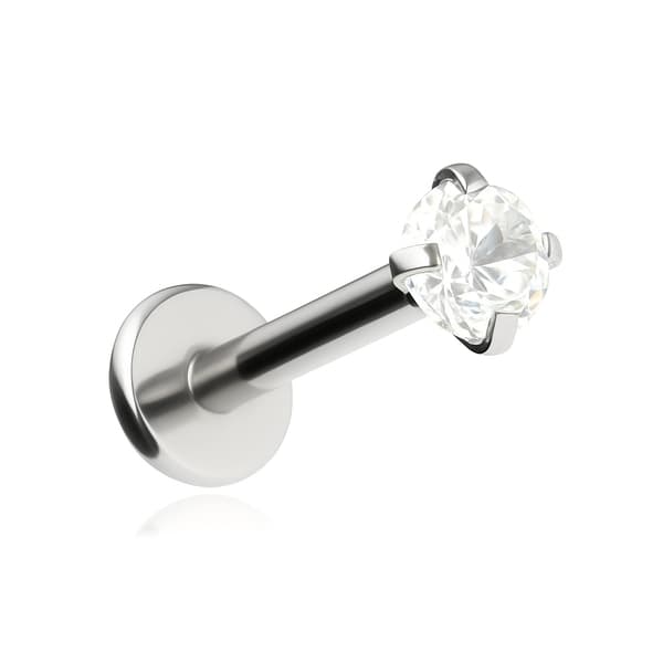Silverlabret med vit zirkon - LGW-001 1.2/8/3