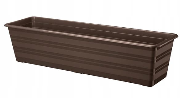 Balkonpotte plast brun 60 x 17 x 14 cm