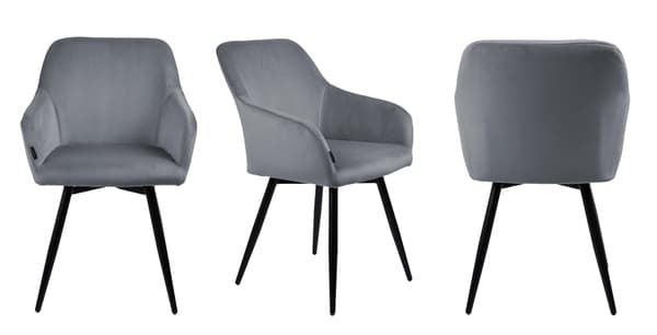 ESMO verhoiltu pyörivä tuoli, velour, harmaa