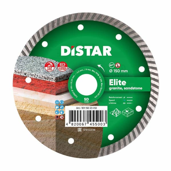 DISTAR ELITE TIMANTTITERÄ 150 x 2,2 x 22,23 mm TURBO