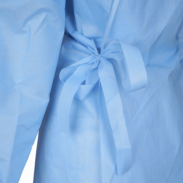 Engångsförkläde blått M med manschett (24g non-woven) 10 st