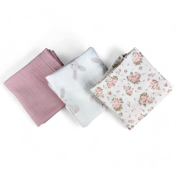 Plumeri Muslin Bleer Sæt med 3 Farver 70x70 cm