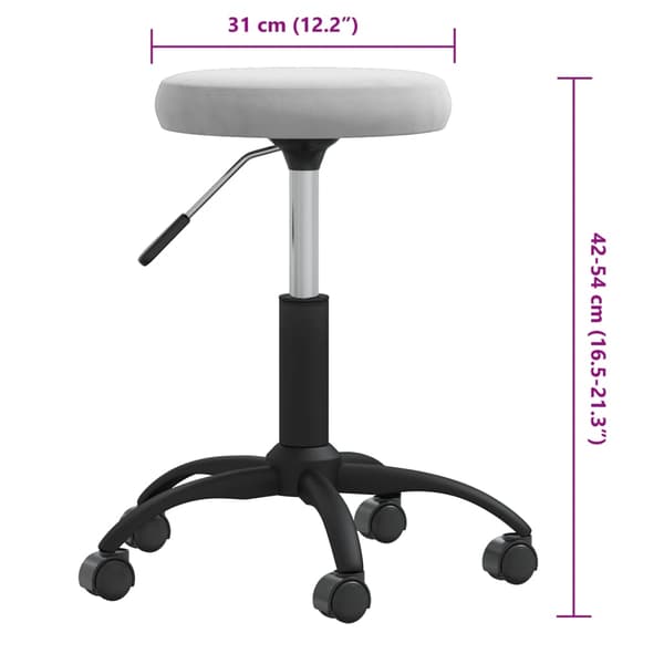 vidaXL Massagepall klädd i sammet ljusgrå