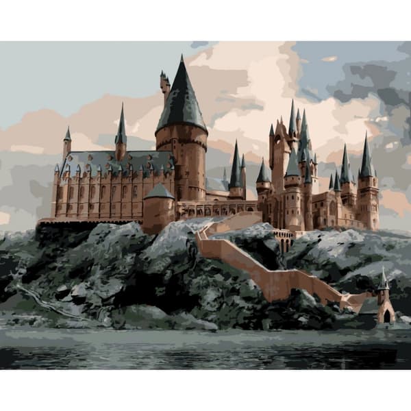 MÅLA MED SIFFROR Harry Potter Hogwarts målarbild 50x40 cm