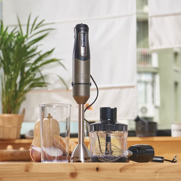 Black Decker BXHBA1200E 1200W 4-i-1 håndblender sølv, sort