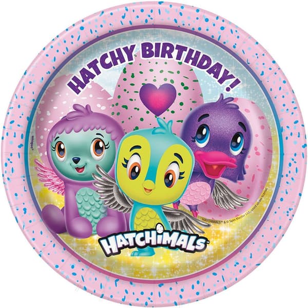 Hatchimals tallerkener 18 cm 8 stk.