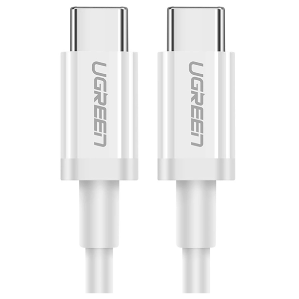 Ugreen US264 60518 USB-C / USB-C PD QC AFC-kabel 1m - Vit