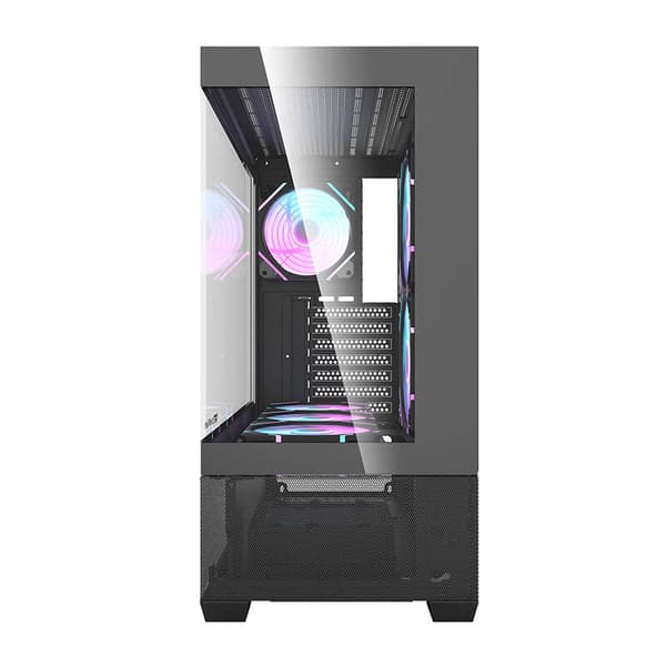 Darkflash DS900 AIR computerkabinet (sort) + 6 ARGB-blæsere