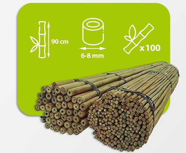 Bambustolpar 90 cm 6/8 mm /100 st/