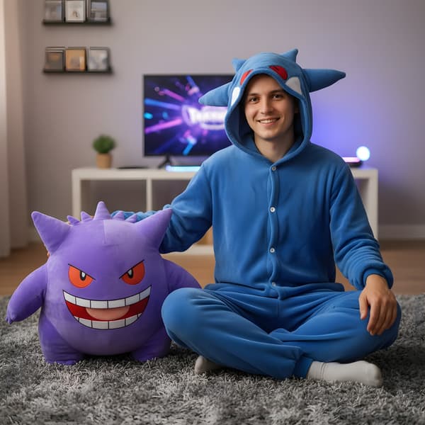 Pokémon Kigurumi-pyjamas Gengar blå L 165-175 cm