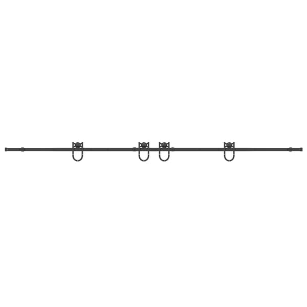 vidaXL Skjutdörrsinstallationssystem, 366 cm, Stål, Svart