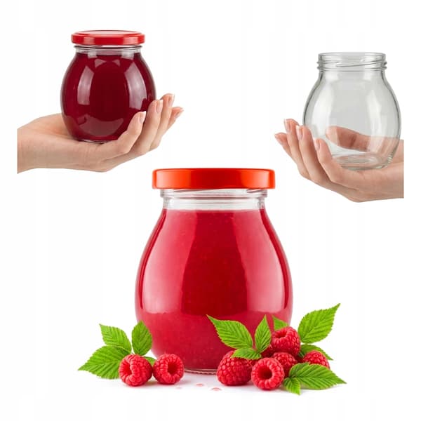 Majo-burk 245ml Med lock För honung, sylt, konserver, presenter, juicer