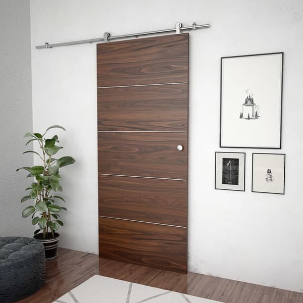 vidaXL Skjutdörrsfäste 183 cm stål silver