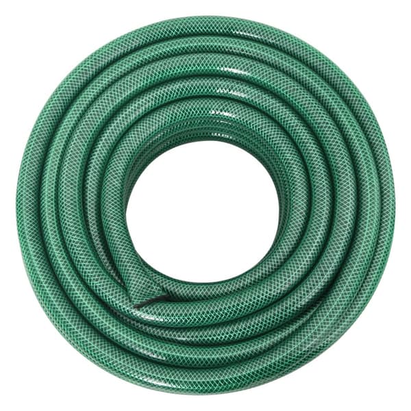 vidaXL Trädgårdsslang med kopplingsset grön 0,9", 30 m PVC