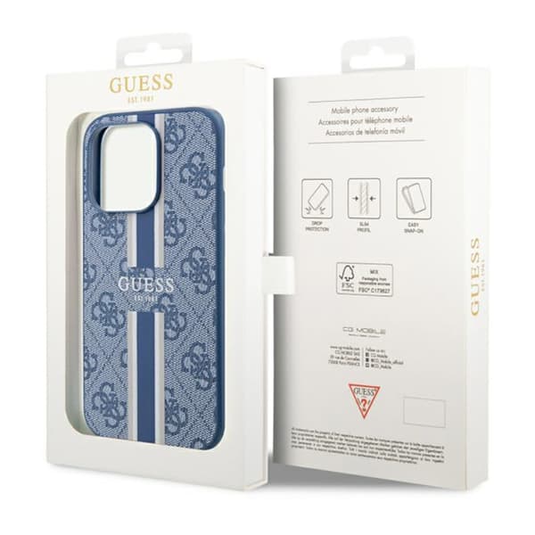 Guess 4G Printed Randig MagSafe - iPhone 14 Pro-skal (Blå)