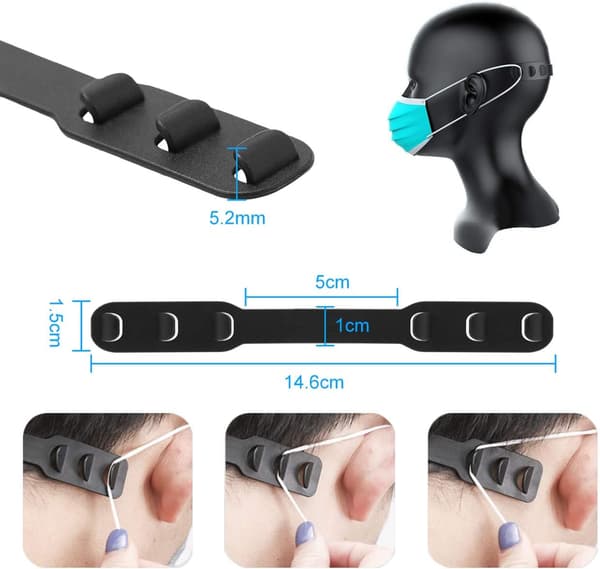 HOLDER FORLÆNGELSESMASKEKLIP 20 STK. 14,6 cm
